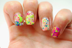 splatter paint nail tutorial nails painting collaboration hahaha