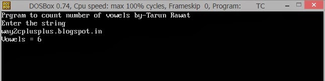 C++ Programming: Count Number of Vowels