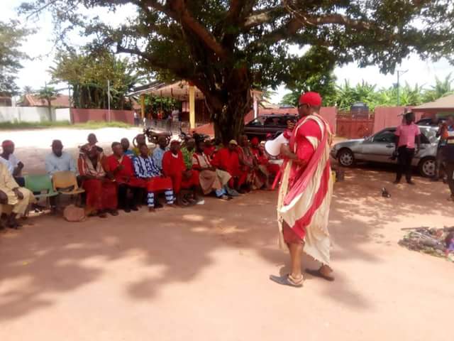  Photos: Leaders of communities in Edo State place a curse on native doctors, human traffickers