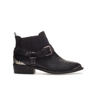 Fashion black zara ankle boot