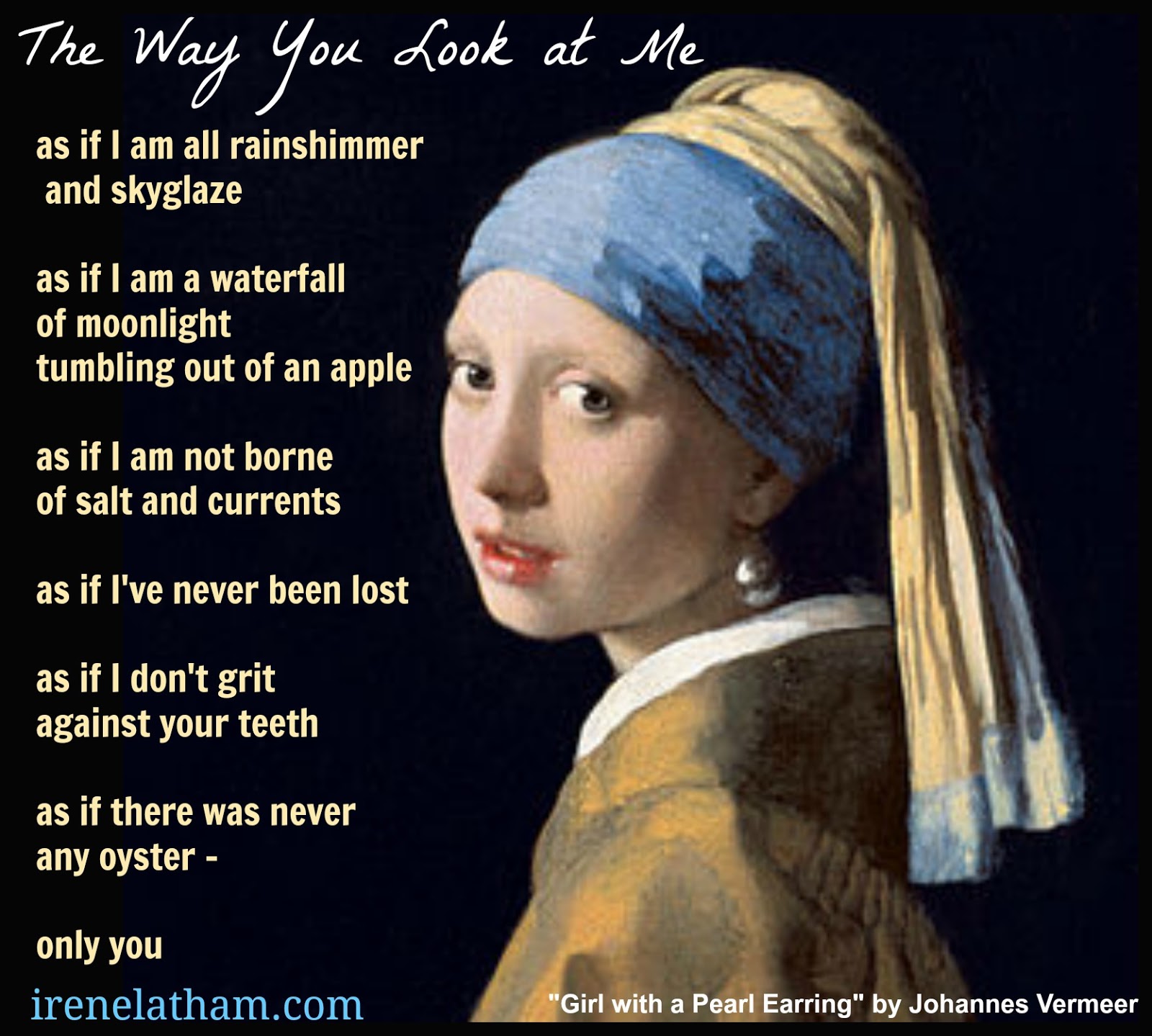 Live Your Poem... ARTSPEAK! Portraits poem after "Girl with a Pearl