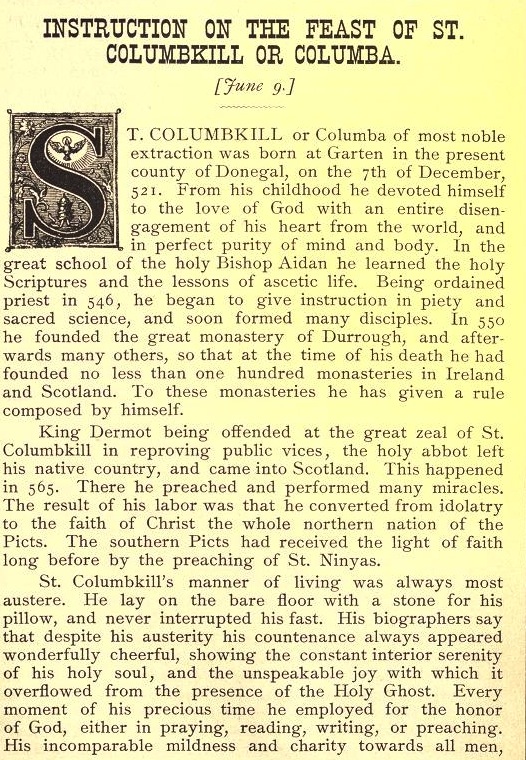 Trias Thaumaturga Goffine's Devout Instruction on the Feast of Saint