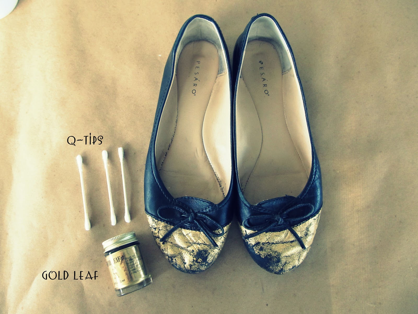 WobiSobi Liquid Gold Shoes, DIY