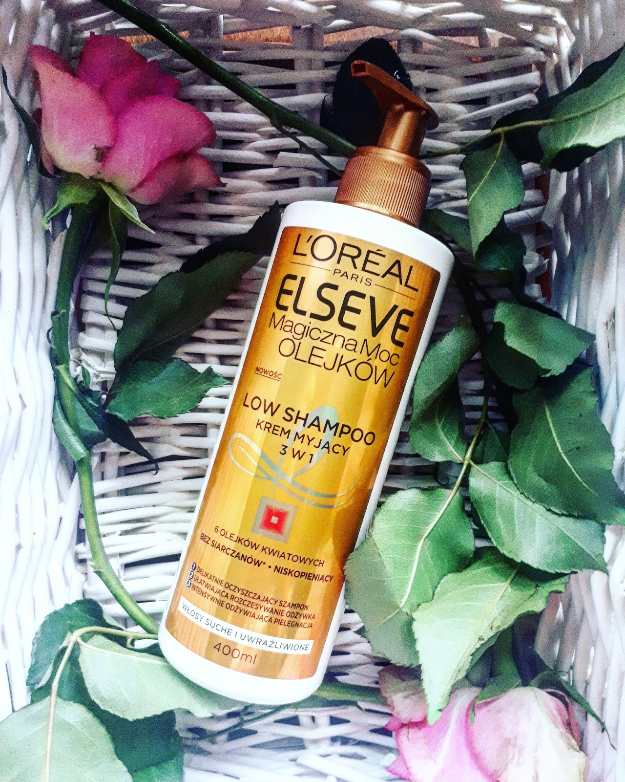 Low Shampoo krem myjący 3w1 do włosów suchych i delikatnych, L'Oreal