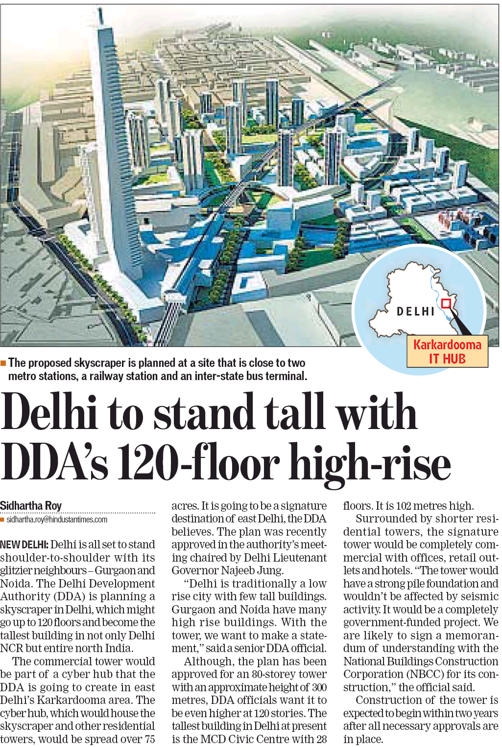 UTTIPEC Transit, housing hub at Karkardooma DDA To Implement Its Transit Oriented Development