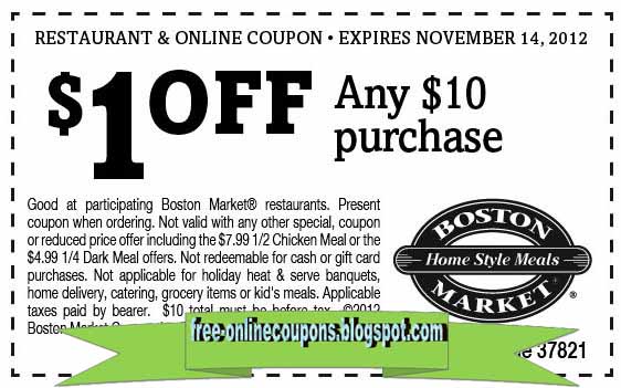 Boston market coupons 2019