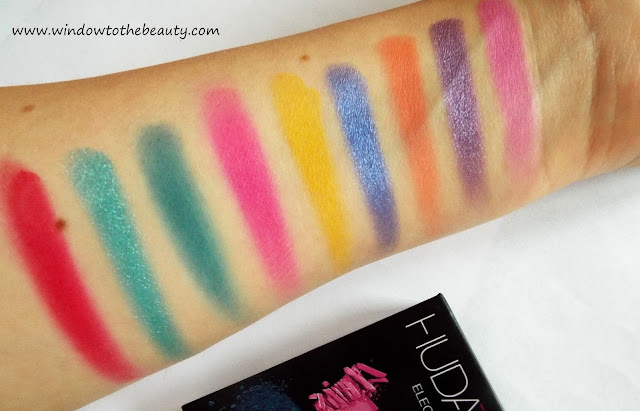Huda Beauty Obsession Electric swatches