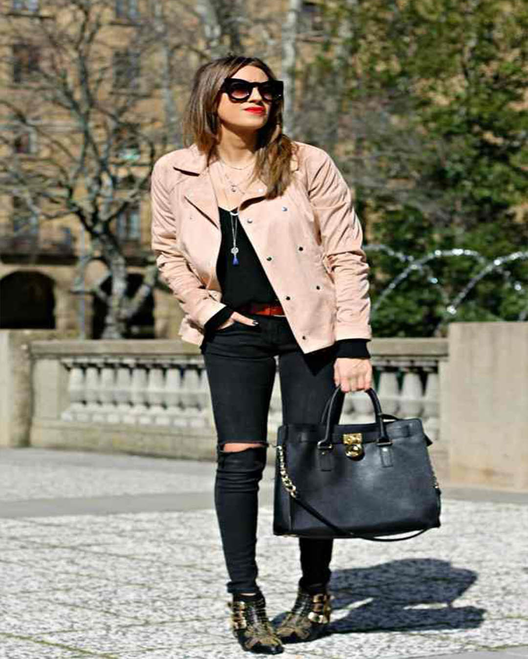 outfit blazer palo de rosa