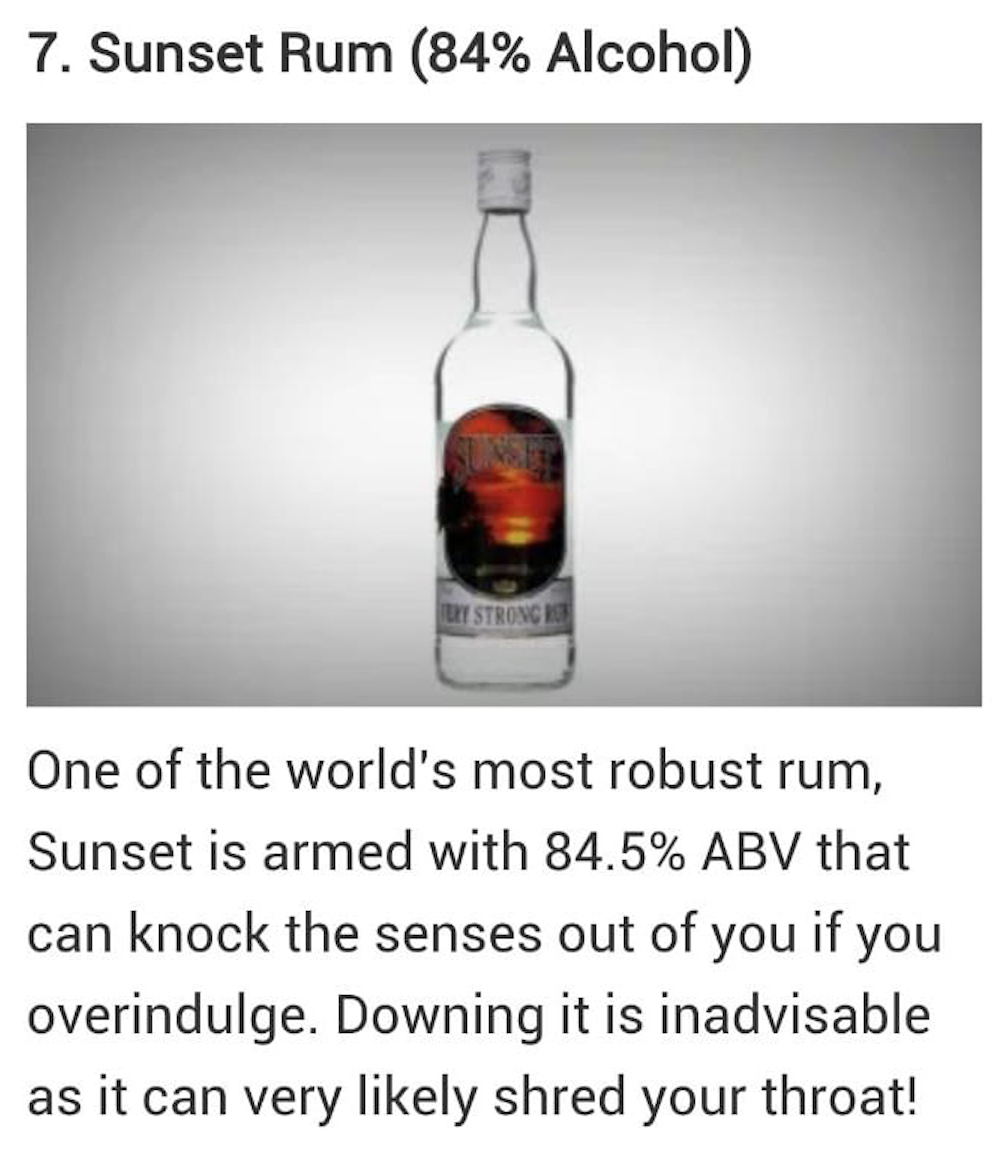 Skip's House of Chaos The Top 10 Strongest Liquors in the World