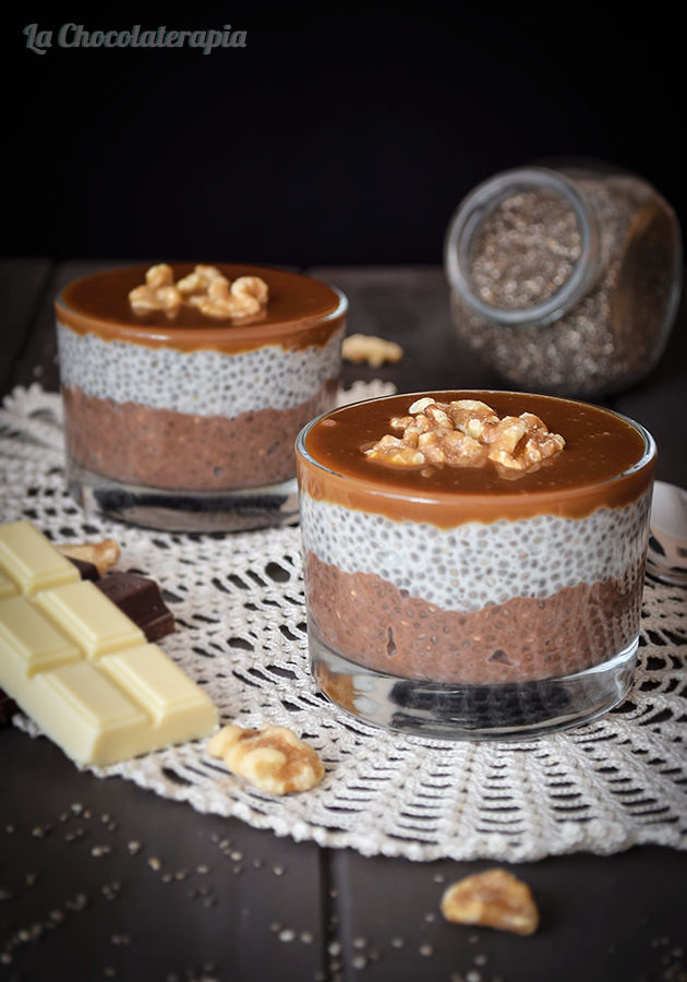 Pudin de chia y doble chocolate con salsa toffee — La chocolaterapia