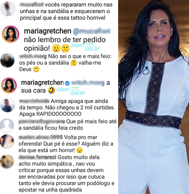 Apos Postar Foto Usando Sandalias Gretchen E Chamada De Pe Feio E