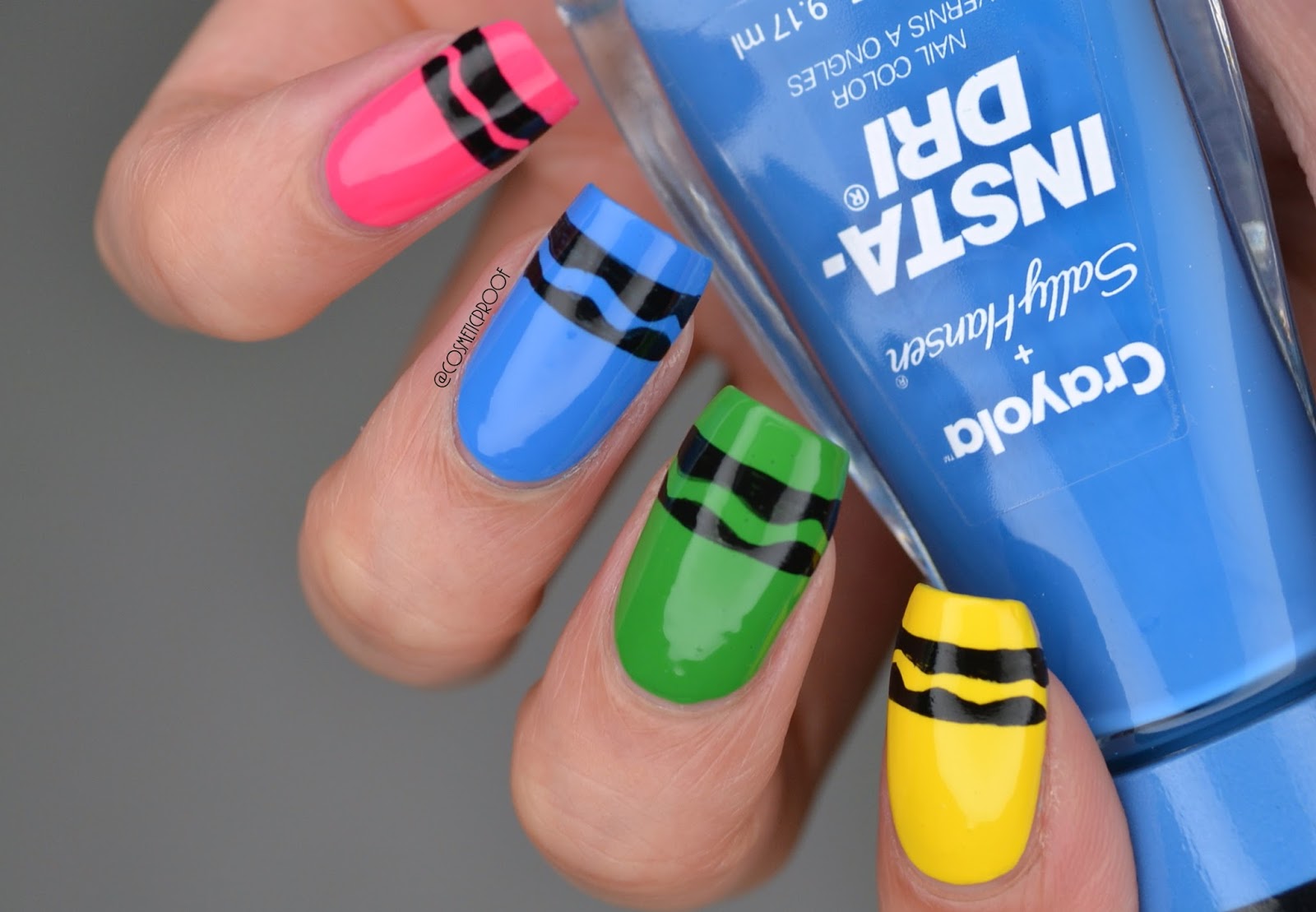 NAILS Mandatory Crayola Nail Art Cosmetic Proof Vancouver beauty