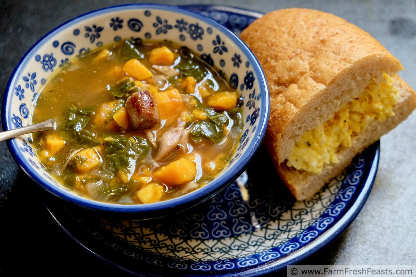 Farm Fresh Feasts Chicken Sweet Potato And Kale Soup