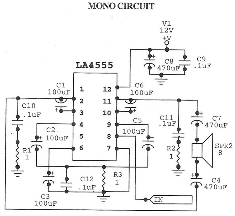 world technical: Audio Amplifier LA4555 rheem heat wiring diagram free picture schematic 