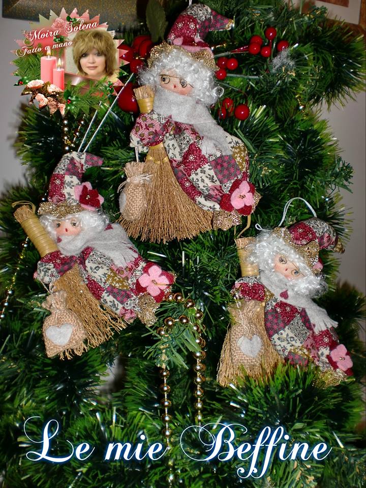 bambole di stoffa per albero di natale