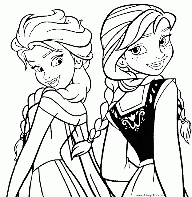 Frozen coloring page for kids | Coloring Draw
