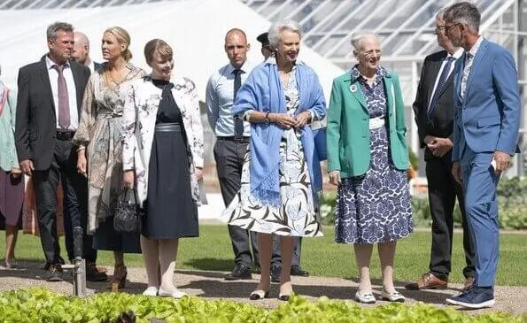 Danish Queen Margrethe and Princess Benedikte opened the Royal Vegetable Garden at Graasten Castle, Crown Princess May and Princess Isabella