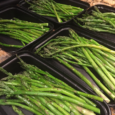 clean eating meal prep, asparagus