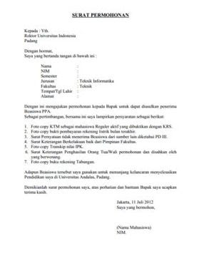 Contoh Surat Permohonan Dana Kegiatan Hut Ri