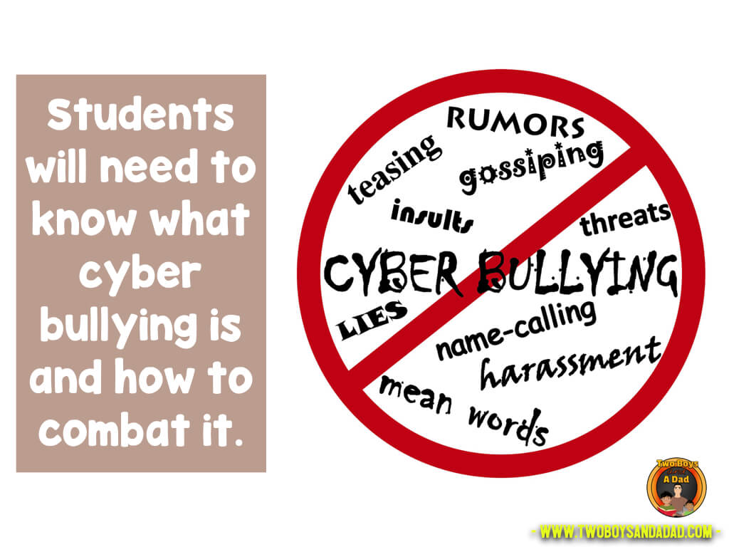 Teach students the skill of combating cyber bullying