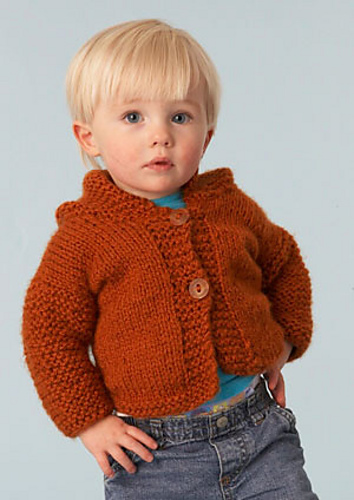 Baby obliques Square Cardigan et bonnet Quaver Pattern TJC56 