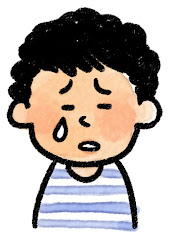 男の子の表情のイラスト（泣き）