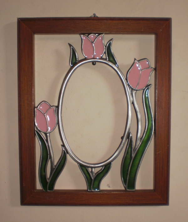 KoleksiKu Barang Jadul Bingkai  motif bunga  Tulip