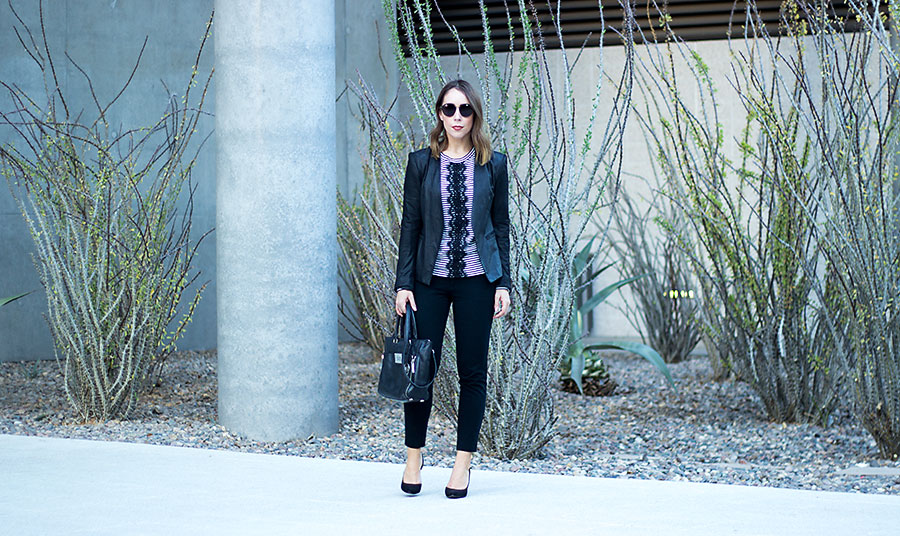 Stripes Lace Business Casual Shann M Holt