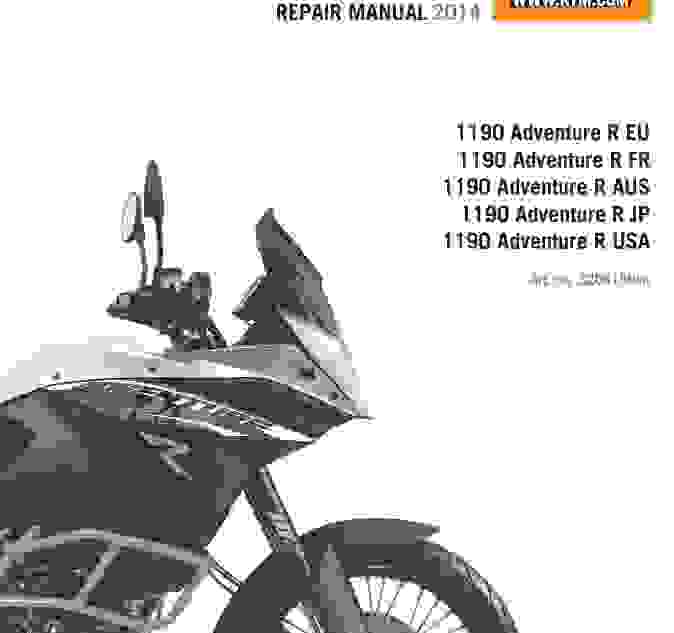 2014 KTM 1190 Adventure Service Manual - Download Service Manual