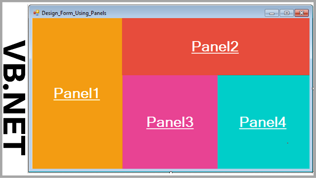 VB.Net Design Form Using Panels and Labels