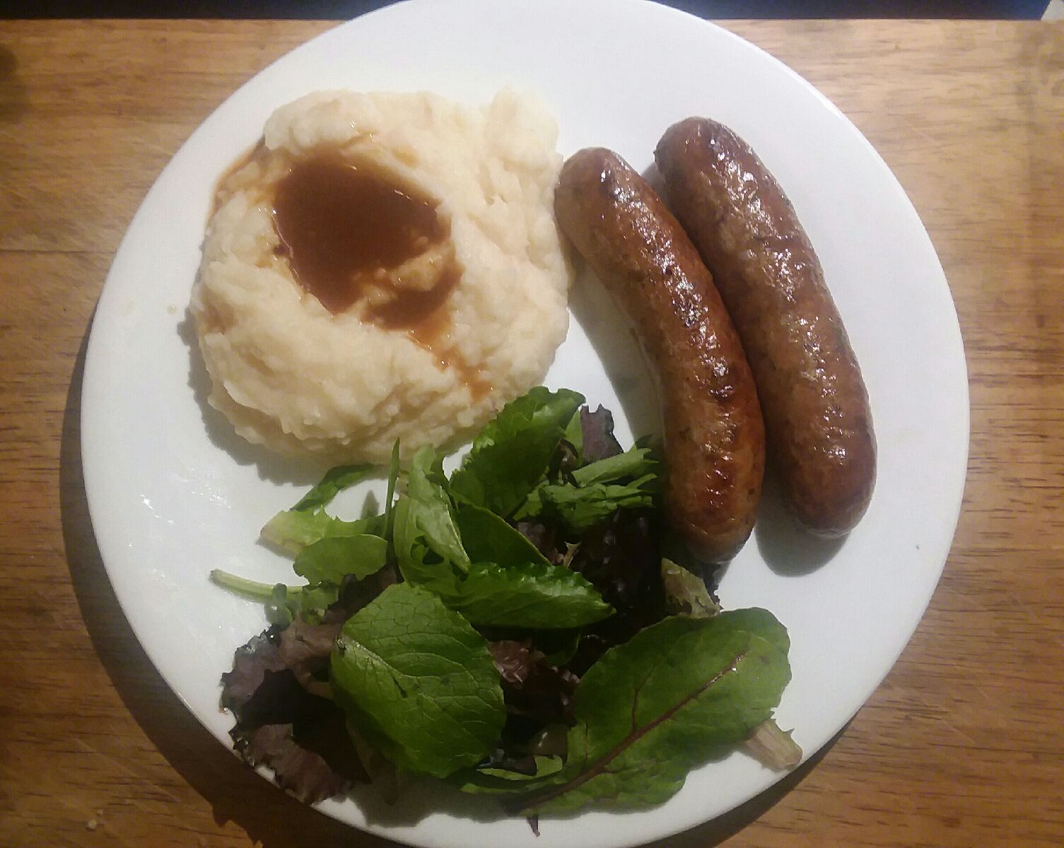 Sausages and Mash Irish Pub Food