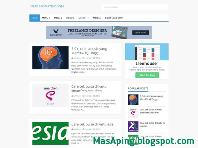 Template blogger SEO Ready terbaik 2018 SEO Fast Blogger Gratis