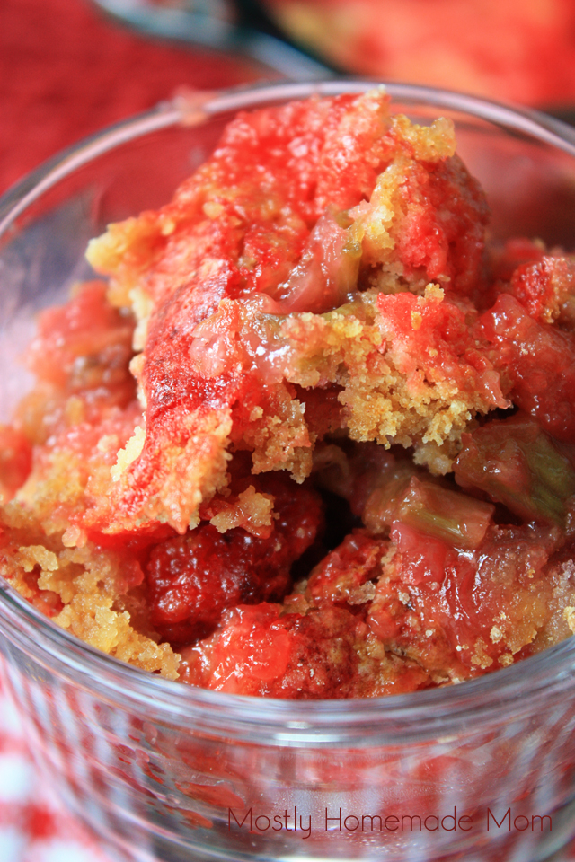 Cake Mix Rhubarb Cobbler Mostly Homemade Mom
