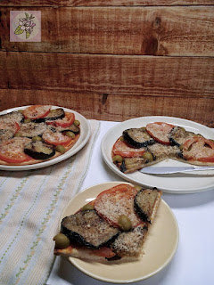 Pizza Vegana de Berenjena, Facil Pizza Vegana de Berenjena, Facil