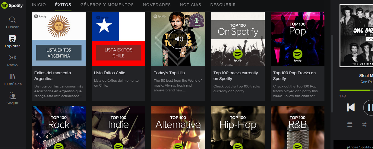 Spotify play Online, excelente forma de escuchar música