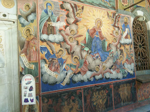 Mural paintings in Rila Monastery.