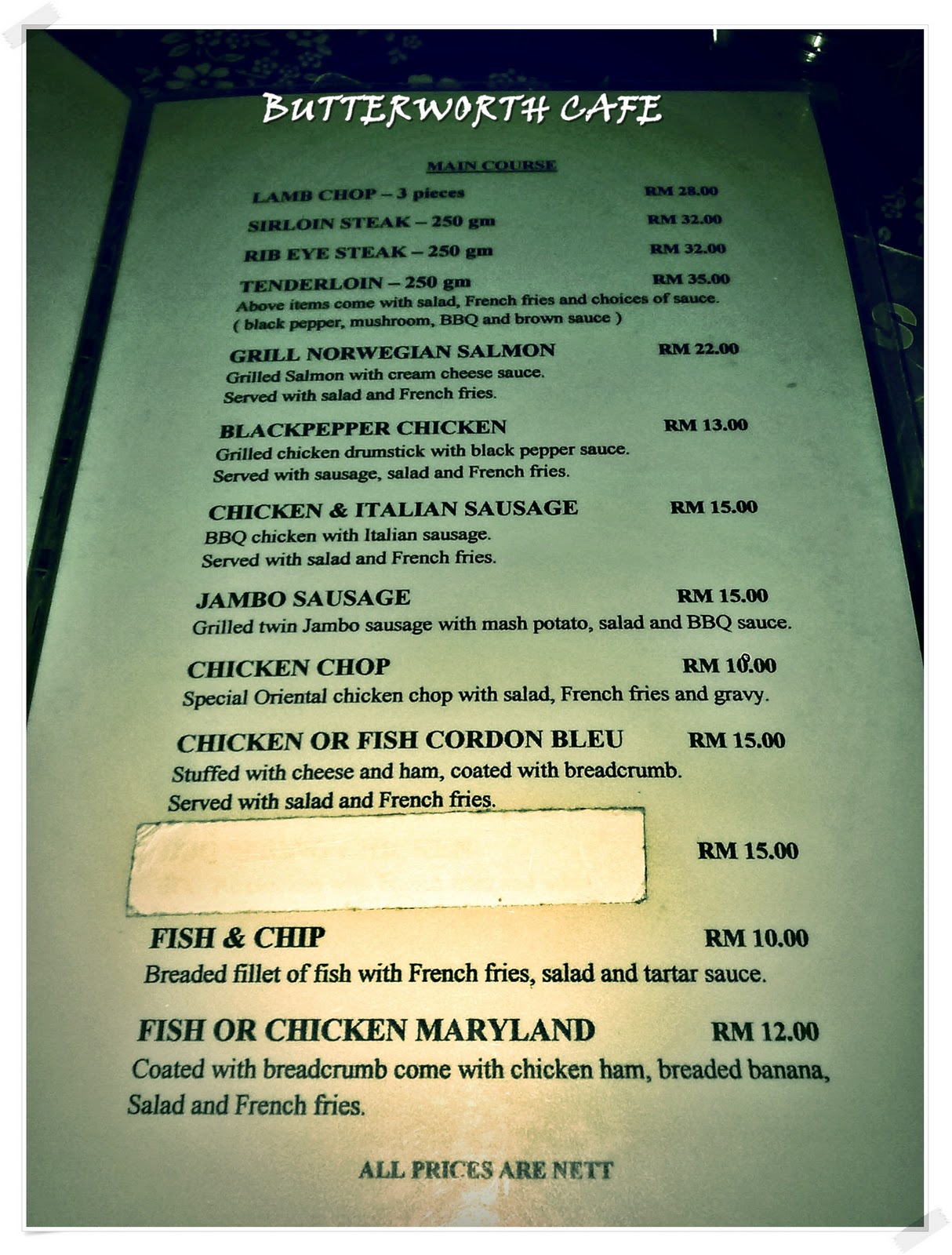 分享我の安乐窝..... BUTTERWORTH CAFE【WESTERN FOOD & PIZZA PASTA】