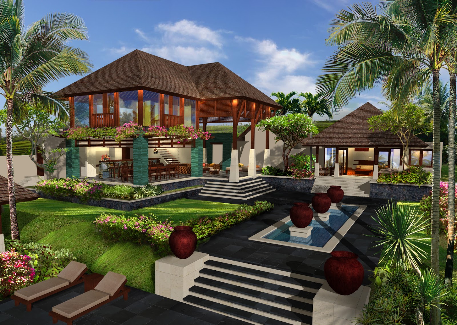 Desain bangunan villa