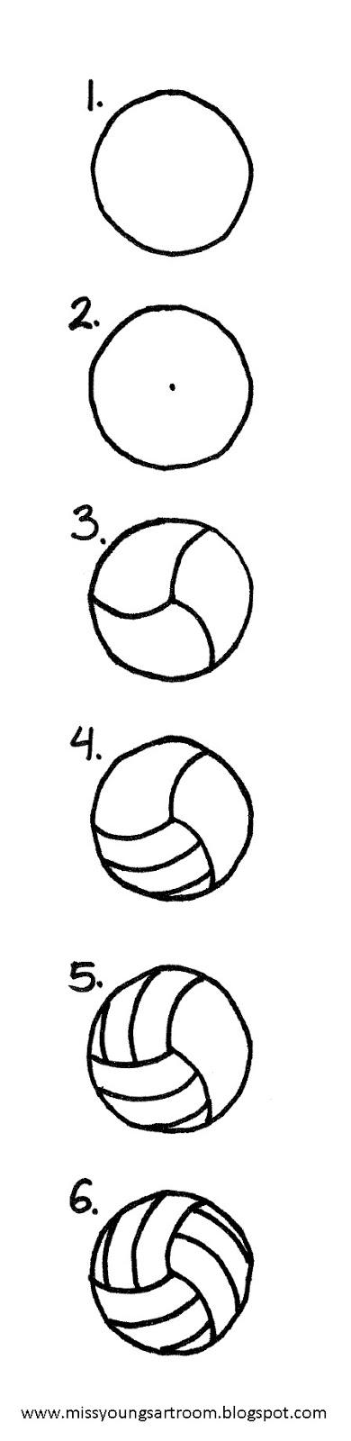 Miss Young's Art Room: How to Draw a Volleyball