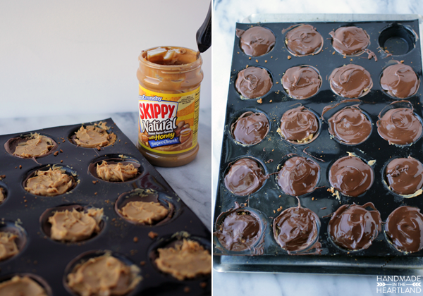 Skip the store bought and bake these holiday graham cracker peanut butter cups.