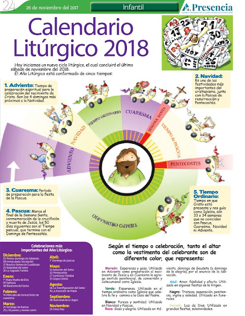 Calendarios litúrgicos 2018 para imprimir: imágenes imperdibles Calendarios litúrgicos 2018 para imprimir: imágenes imperdibles