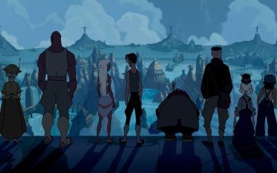 Kida and crew Atlantis: The Lost Empire 2001 animatedfilmreviews.filminspector.com