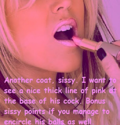 Another coat of lipstick Sissy TG Caption - Hard TG Caps - Crossdressing and Sissy Tales and Captioned images