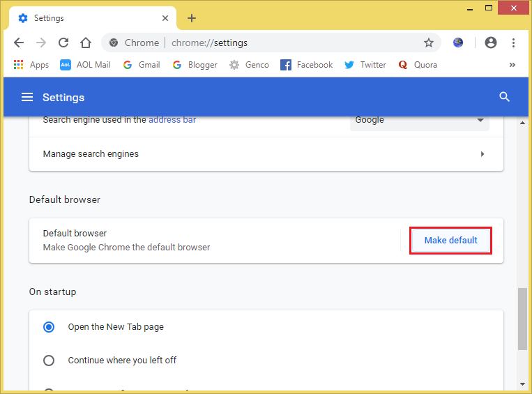 set google as default browser on google chrome set google as default browser on google chrome