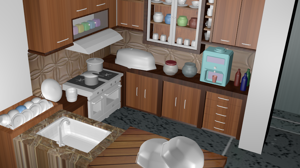 Gudang Informatika Mania: Contoh Dapur 3D dengan Blender