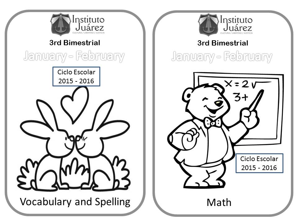 Instituto Juárez 3° Primaria: Portadas de inglés tercer bimestre