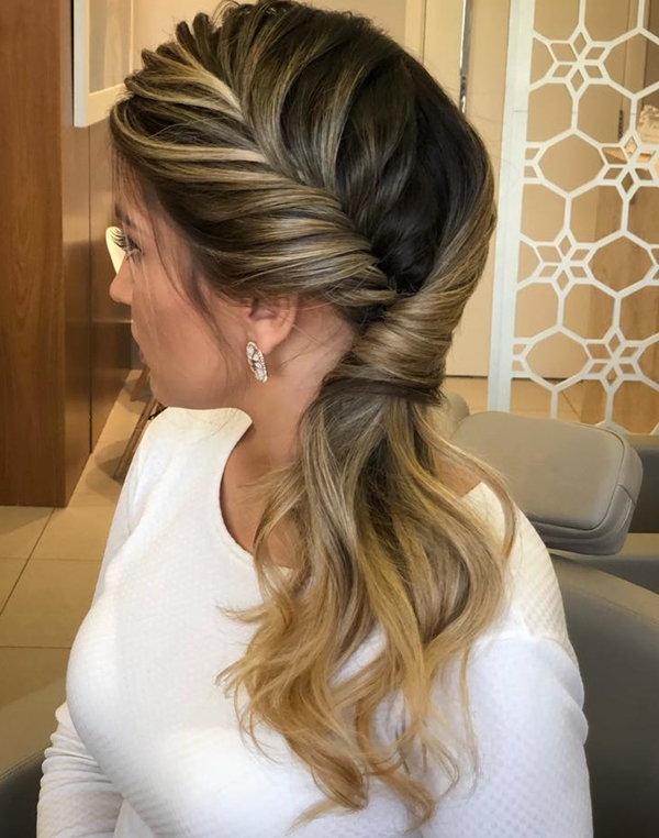 penteado de festa lateral penteado de festa lateral