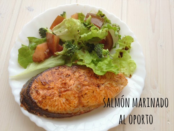 Salmón marinado al oporto