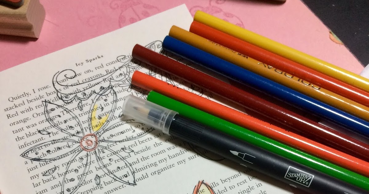 Book Page Stamping & Coloring