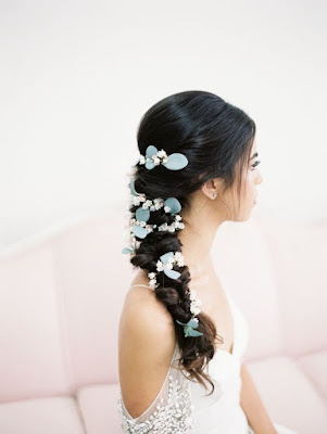Weddings by KMich-wedding beauty-bridal hairstyle-wedding planning-floral crown-side braid with flowers-philadelphia PA